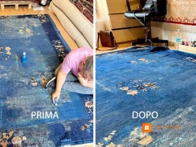 Smacchiatura tappeto cinese antico a Milano